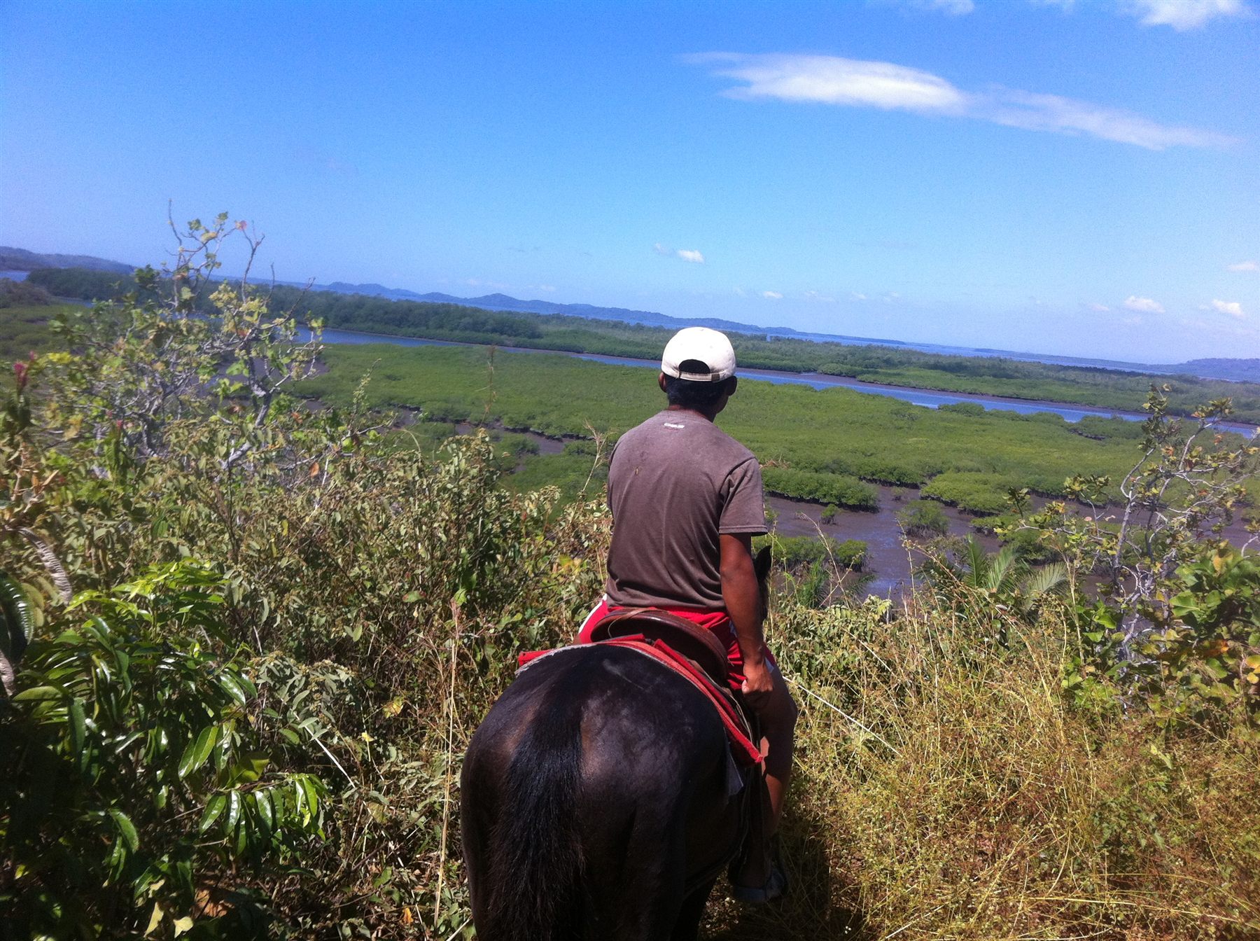 Horseback riding above the wetlands near Boca Chica